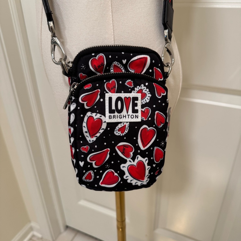 NWT Brighton Hearts a Flutter Utility Bag Crossbody Brand New With Tags